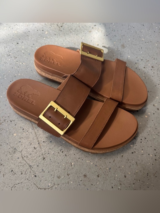 Sorel Shoes - Sorel Roaming Buckle Slide sandals brown leather